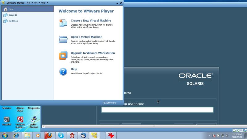 vmware player solaris10