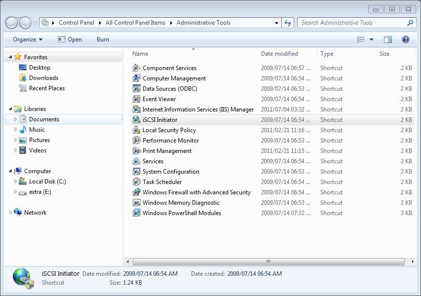 Windows iscsi start