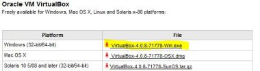 Oracle VM VirtualBox download