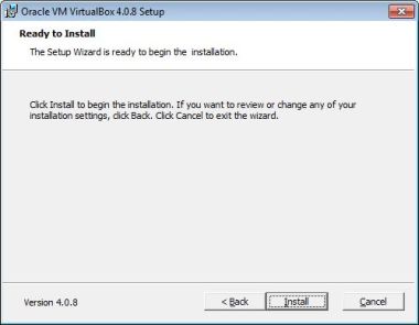 Virtualbox install Ready