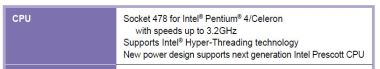 CPU information