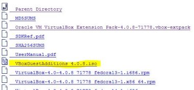 VirtualBox GuestAdditions download directory VirtualBox GuestAdditions download directory