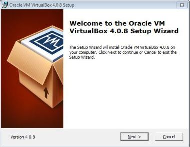 Virtualbox install Welcome