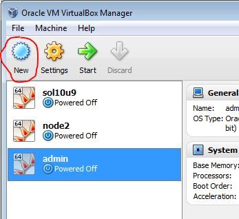 Virtualbox Manager New VM